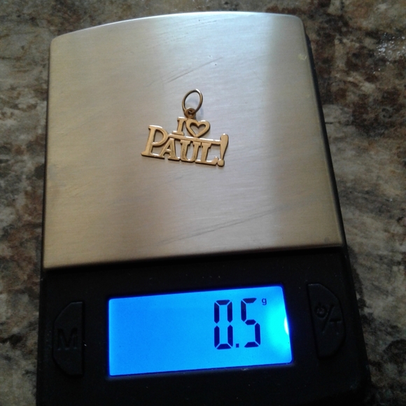 14K Solid Yellow Gold " I ❤ Paul " pendant - Picture 9 of 11